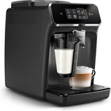 PHILIPS automatische espressomachine 2300 serie - 4 dranken, modern kleurentouchscreen, LatteGo melkbereidingssysteem, SilentBrew, 100% keramische molen, AquaClean filter. Matzwart (EP2330/10)