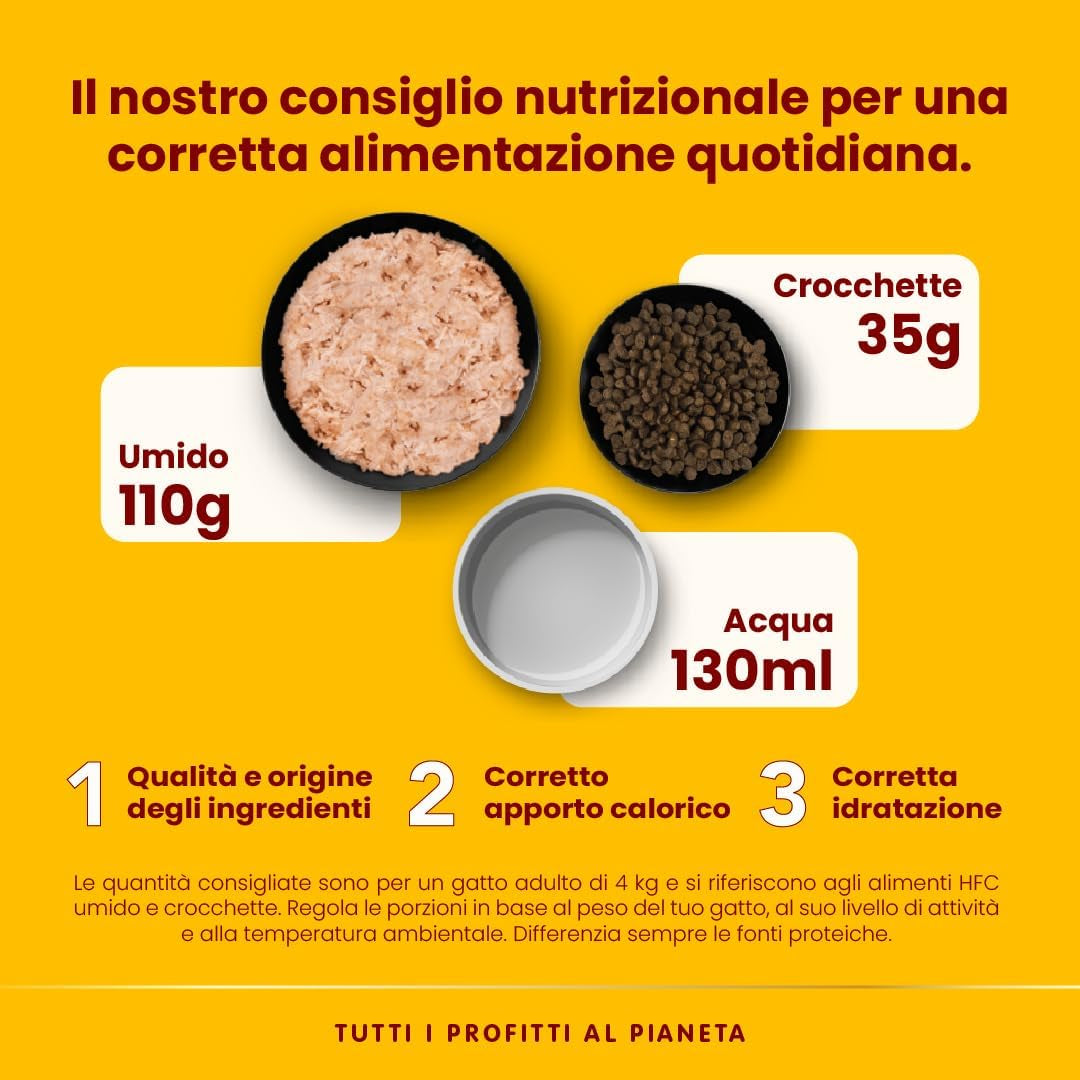 almo nature HFC Natural - Natvoer voor katten - met kip - Menselijke kwaliteit, glutenvrij, monoproteïne - 55 g, verpakking van 6