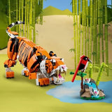 LEGO 31129 Creator Majestueuze Tijger, Panda of Vis 3-in-1 Dierenfigurenset Speelgoed voor kinderen, jongens en meisjes Dieren bouwen speelgoedbouwsets Bekijk de LEGO-Store