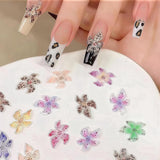 50 stuks 3D Blume Nail Charms Set, Bunte Nageldesign Zubehör, Nägel Charms en Nagel Art Charms, Perfect voor Nailart, Nageldecoratie en DIY Nageldesign