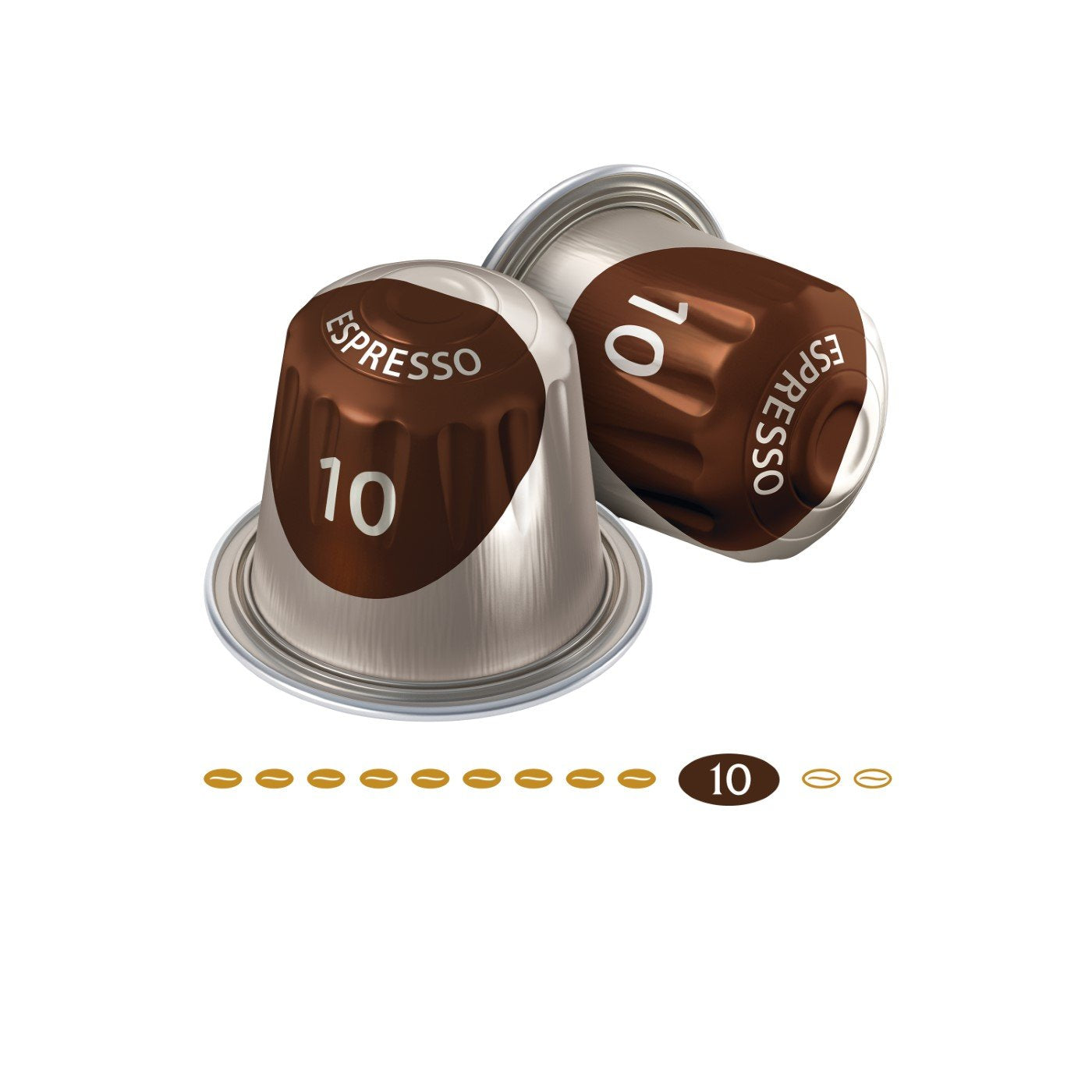 Jacobs Kapseln Lungo Intenso, Intensität 8 & Kapseln Espresso Intenso, Intensität 10.100 Nespresso®* compatibel Kaffeekapseln, 10er Pack, 10 x 10 Getränke