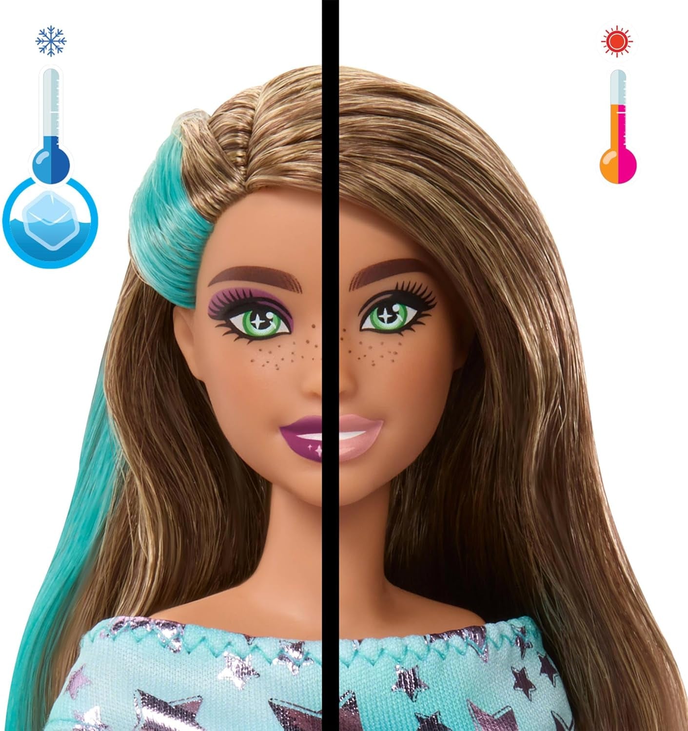 Barbie feestpop zonder doos en accessoires Birthday Pet Series 10 Surprise Party Star Set inclusief kleurveranderingseffect en taartdecoraties JFG72