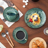 Vancasso steengoed koffieservies STARRY 12-delige koffieset voor 4 personen inclusief koffiekopjes en schotels vintage look