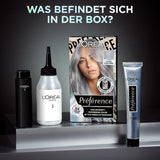 L'Oréal Paris Intensieve permanente haarkleuring, Tot 8 weken glanzend haar en intense kleur, Préférence Vivid Colors, Kleur: 10.112 ZILVERGRIJS, 1 stuk (pak van 2) Haarverf Naty Shop
