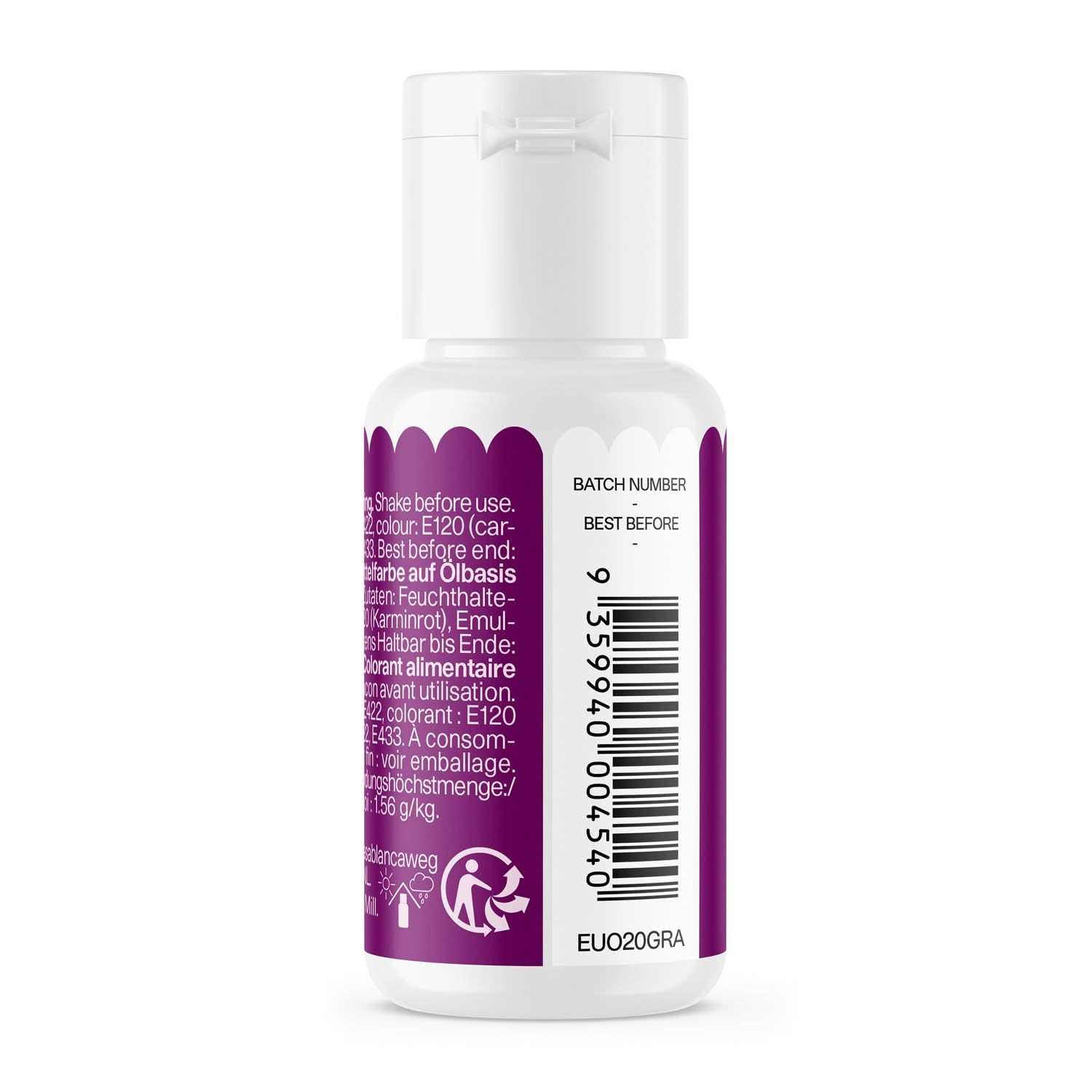 Voedingskleurstof op basis van druivenolie Color Mill Oil Blend - Voedingskleurstof voor chocolade, fondant, muffins, cakes, bakken, bitterkoekjes - Voedingskleurstof voor het decoreren van taarten - 20 ml