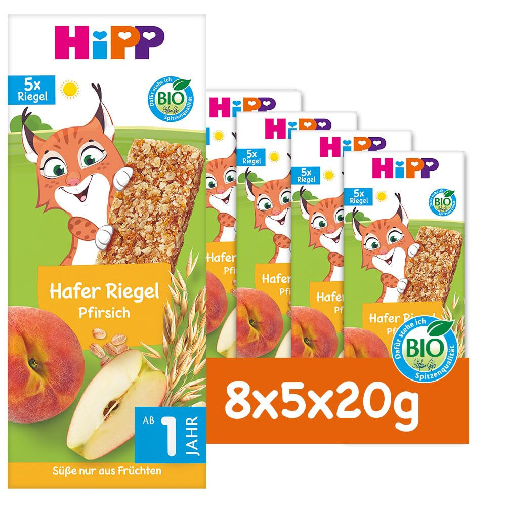 HiPP Lynx haverrepen met perziken, vanaf 1 jaar, 8 x (5x20g)