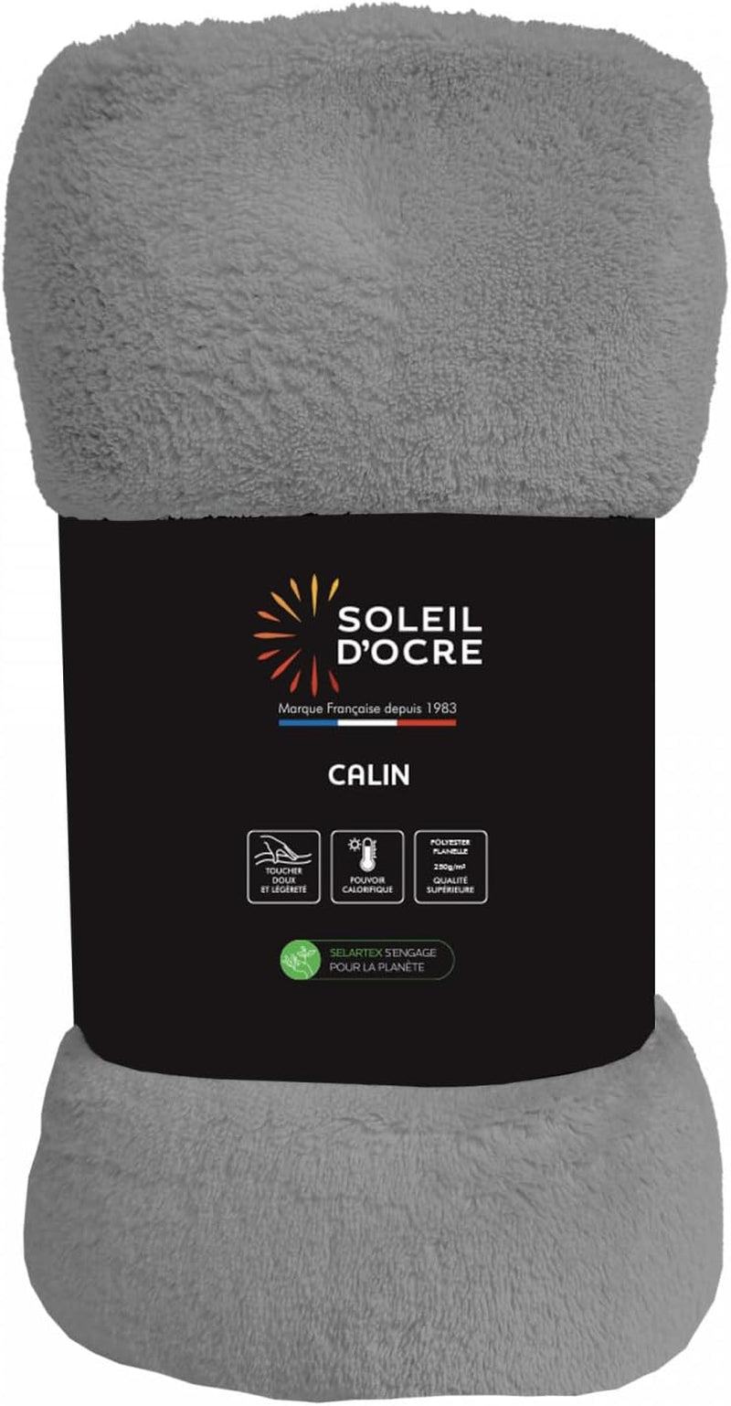 Soleil D'Ocre, flanellen deken, 220 X 240 Cm, Calin, bruin Dekbedden en dekbedden Naty Shop Grijs 220 X 240 Cm