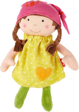 SIGIKID 39411 Kleine zachte meisjespop, babyspeelgoed, aanbevolen vanaf 6 maanden, geel