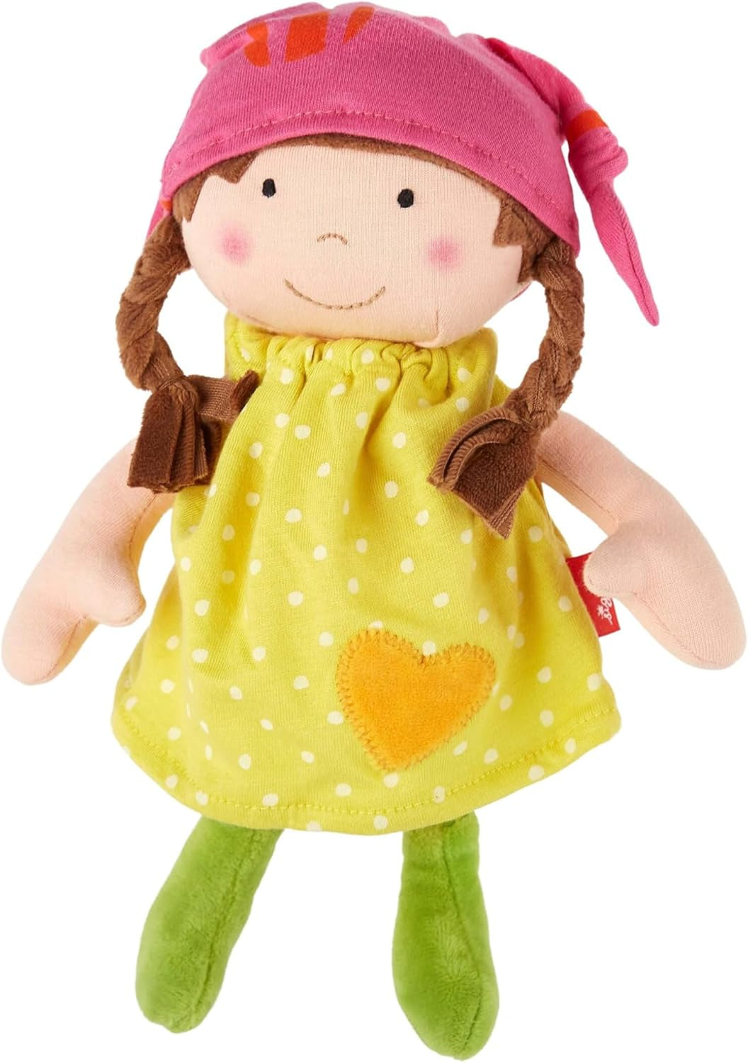 SIGIKID 39411 Kleine zachte meisjespop, babyspeelgoed, aanbevolen vanaf 6 maanden, geel