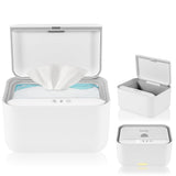 Lionelo BABYBLISS 20W Warmer voor vochtige doekjes en kleine handdoekjes, 20W voor baby's, ingebouwd nachtlampje, 3 warmtestanden, touchpanel, houdt de doekjes vochtig