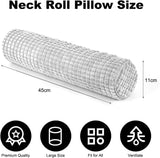 Nekrol met hoes, 11x45cm traagschuim reiskussen, wasbaar pluche nekkussen voor verlichting van nekpijn, nekkussen voor thuis, op kantoor, reizen Yoga Ronde cilinder Cervicale orthopedische kussens Naty Shop