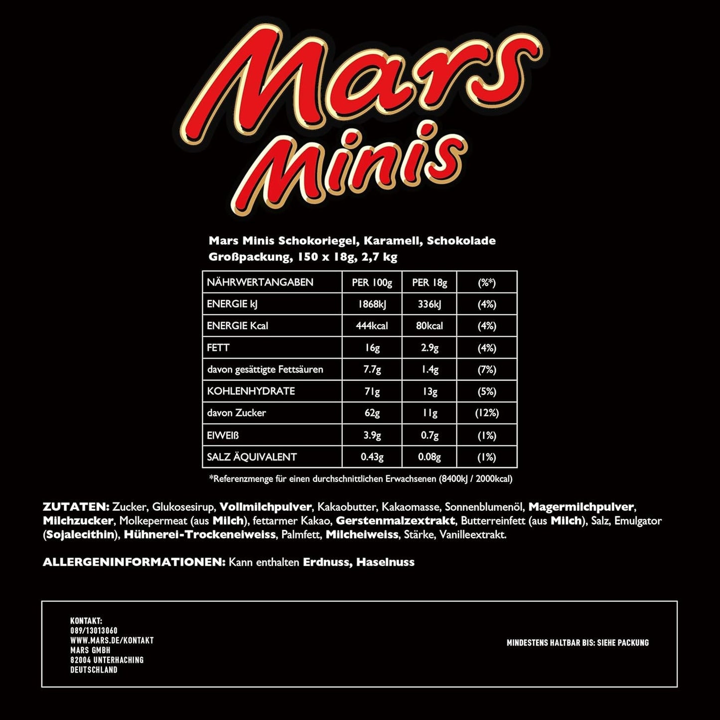 Mars Minis Chocoladerepen | Grootverpakking chocolade | Karamel | 150x18g