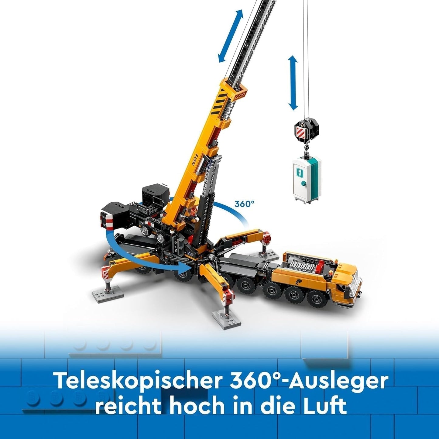 LEGO City Mobiele bouwkraan Bouwspeelgoed voor jongens en meisjes Creatief kindercadeau Lange uitschuifbare arm 4 bouwvakker minifiguren voor rollenspel 60409 Bouwsets Besuche in LEGO-Store