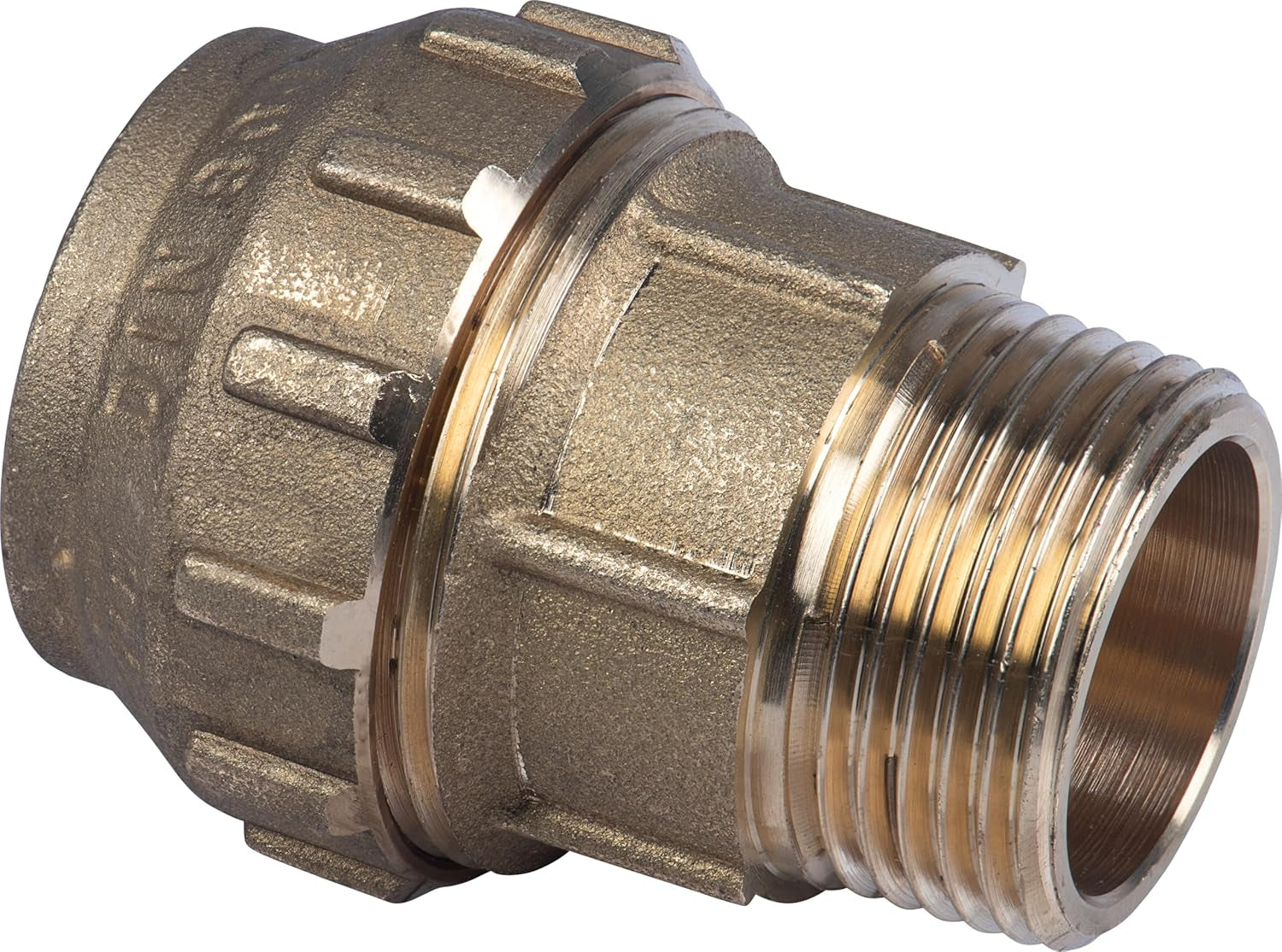 Cornat knelfitting - buitendraad Ø 32 mm x 1 inch - messing - met één buitendraad - PE-HD buisaansluiting / T617532