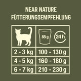GimCat Near Nature Trial Mix 12 Pack - Natgraanvrij voer voor katten vanaf 7 maanden met een soortgeschikte en prooispecifieke receptuur - 12 zakjes (12 x 85g)