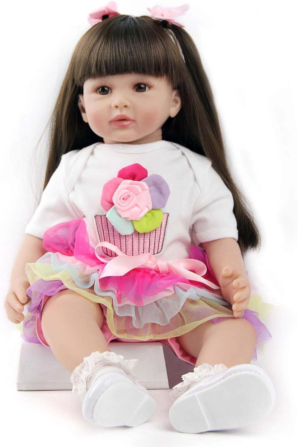 ZIYIUI 24 inch herboren babypoppen, levensechte zachte lichaamspoppen, 60 cm handgemaakte herboren babypoppen, kerstcadeaus