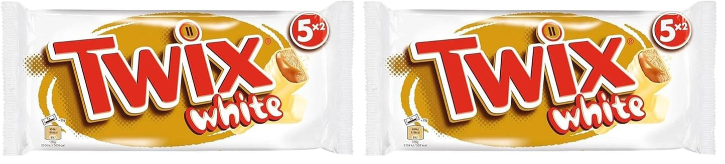 Twix witte chocoladerepen; karamel, koekjes, witte chocolade; meerdere pakjes chocolaatjes; 5 repen (5 x 46 g)