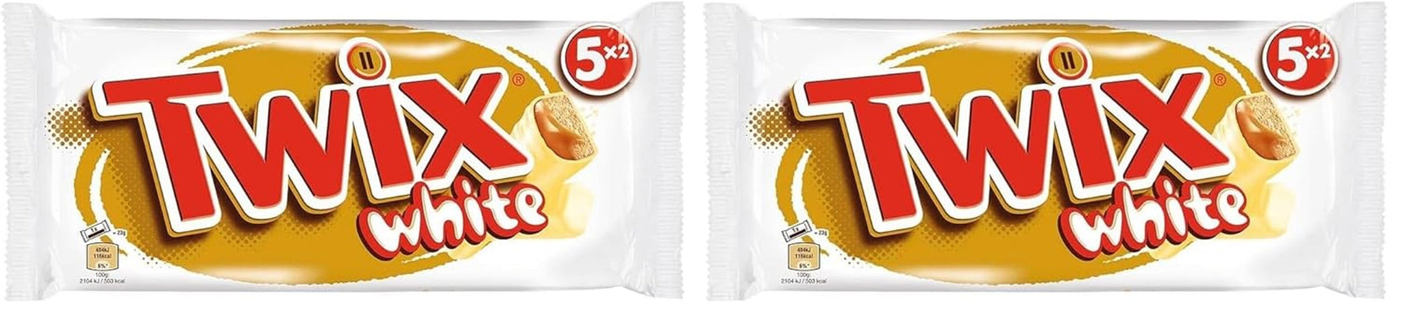 Twix witte chocoladerepen; karamel, koekjes, witte chocolade; meerdere pakjes chocolaatjes; 5 repen (5 x 46 g)