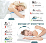 Nekkussen Hoofdkussen Orthopedisch kussen Memory Foam Kussen Ergonomisch hoofdkussen Neksteunkussen Anti-zijwaartse impactkussen voor zij-, rug- en buikslapers Witte cervicale orthopedische kussens Naty Shop