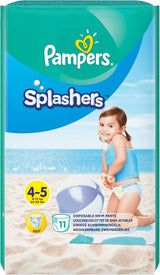 Pampers (oude versie), Splashers wegwerpbadshorts - maat 5/6 (14kg+) - doos met 8 verpakkingen van 10