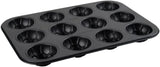 Zenker 12Er Muffinform – Muffinbackblech Für Muffins en Cupcakes Aus Der Serie Soccer Baking– Hitzebeständiges 12Er Muffinblech Mit Antihaftbeschichtung, Schwarz Vormen en bakplaten Naty Shop