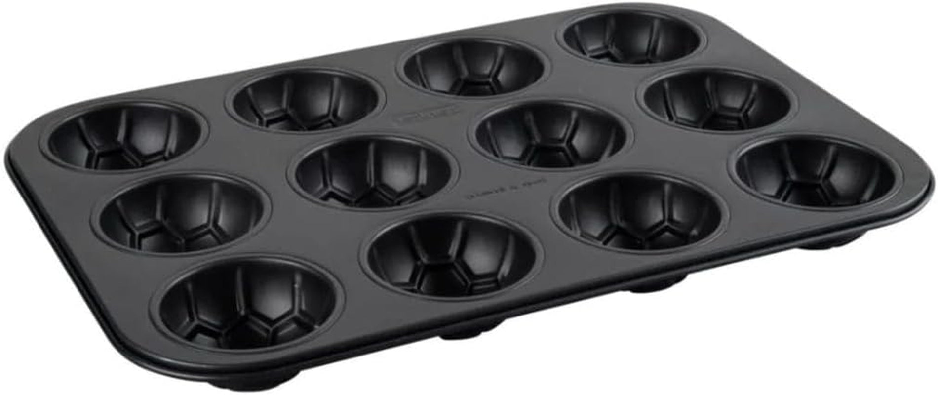 Zenker 12Er Muffinform – Muffinbackblech Für Muffins en Cupcakes Aus Der Serie Soccer Baking– Hitzebeständiges 12Er Muffinblech Mit Antihaftbeschichtung, Schwarz Vormen en bakplaten Naty Shop