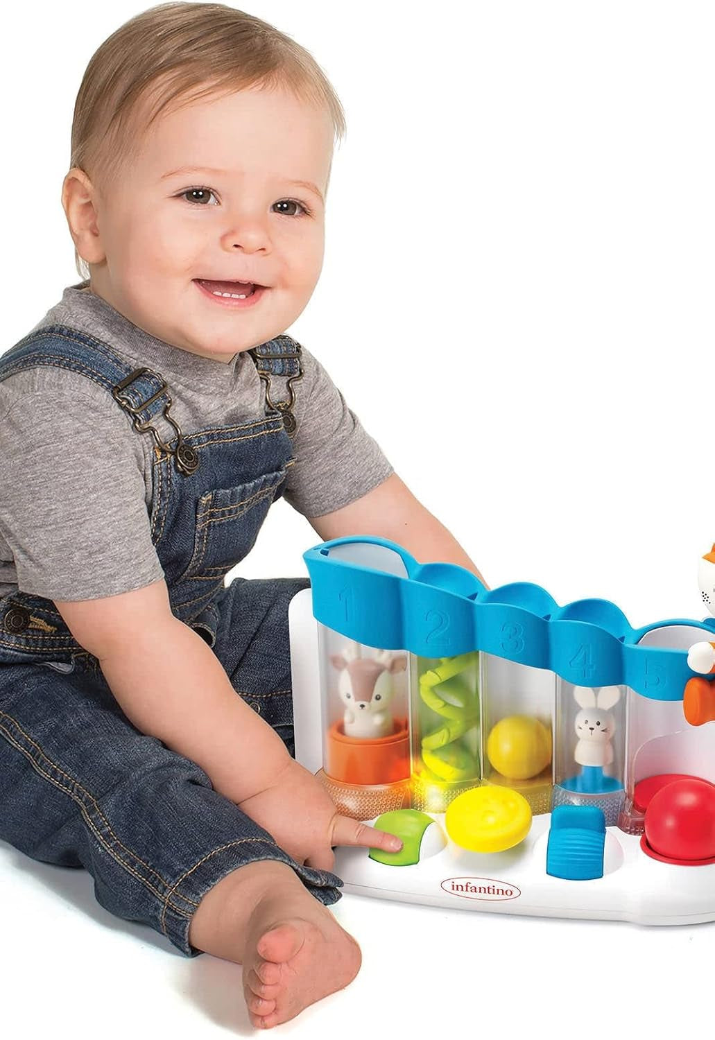 Infantino 216428 Sensorial Ball Drop Piano Senso, veelkleurig babyspeelgoed Naty Shop