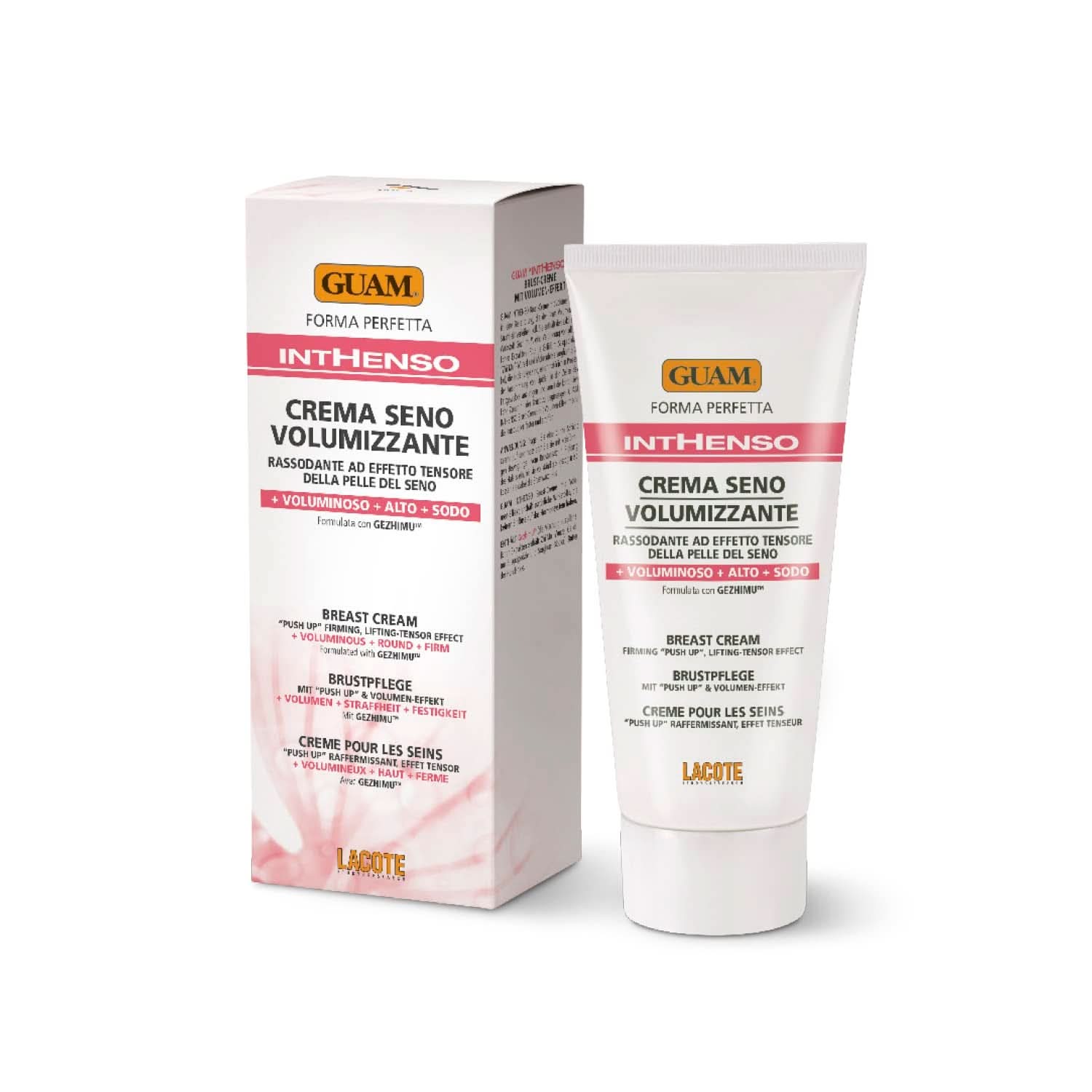 Guam Inthenso, de crème die de buste stevigheid geeft, 150 ml Cosmetica en schoonheid Naty Shop