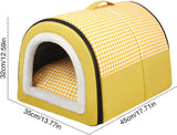 Katzenhöhle | Katzenhaus für Draußen Winterfest | Katzenhöhle Outdoor voor Katzen | Katzenbett Höhle Katzenhaus Mit Abnehmbarem Waschbarem Mat | Wasserdichtes Wetterfestes Katzenbett Innen Draußen