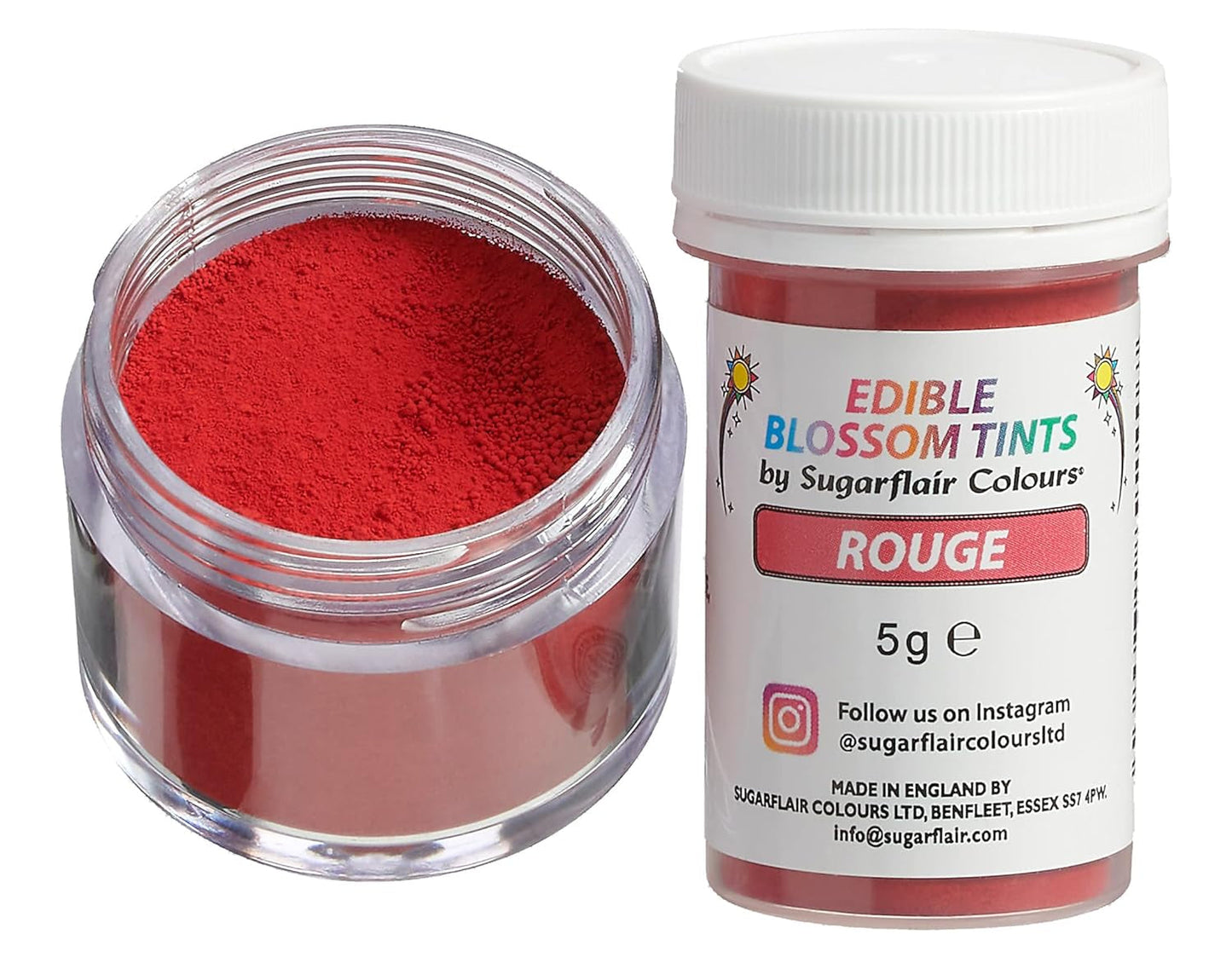 Sugarflair Blossom Tint Dust Red - Kleurstofpoeder voor taartdecoraties, fondant, glazuur, chocolade, botercrème, macarons en meer - 5G