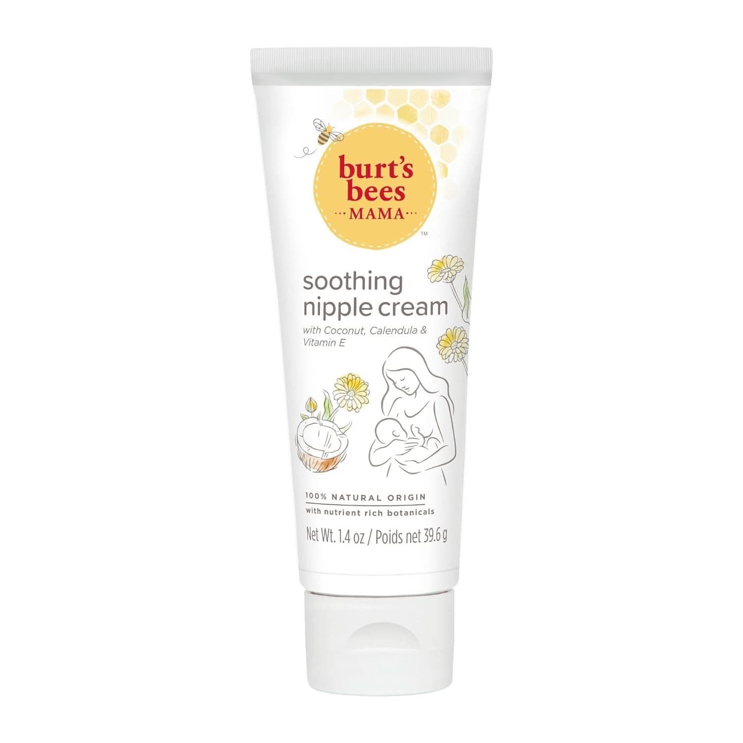Burt'S Bees® Mama verzachtende tepelcrème met kokosnoot, calendula en vitamine E, 100% natuurlijk, 1,4 ounces Accessoires Voeding en borstvoeding Baby Naty Shop