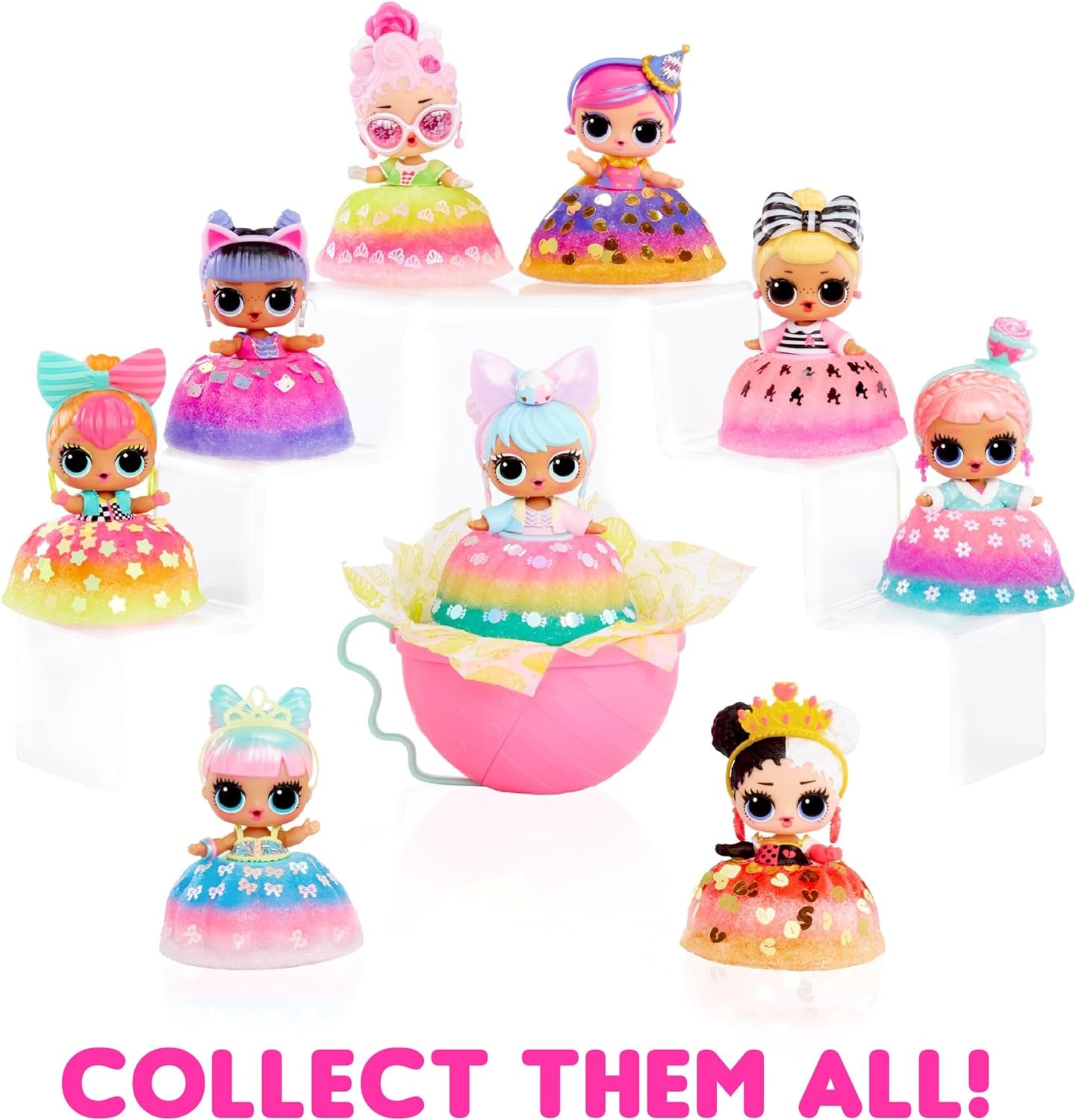 L.O.L. Verrassing! Mix & Make Birthday Cake Tots - Met verzamelpop, DIY-taartjurk, "bakken" en versieren van de taart, ingrediënten en glitterhagelslag - Pop met taartjurk - Ideaal voor meisjes vanaf 3 jaar Naty Shop Dolls