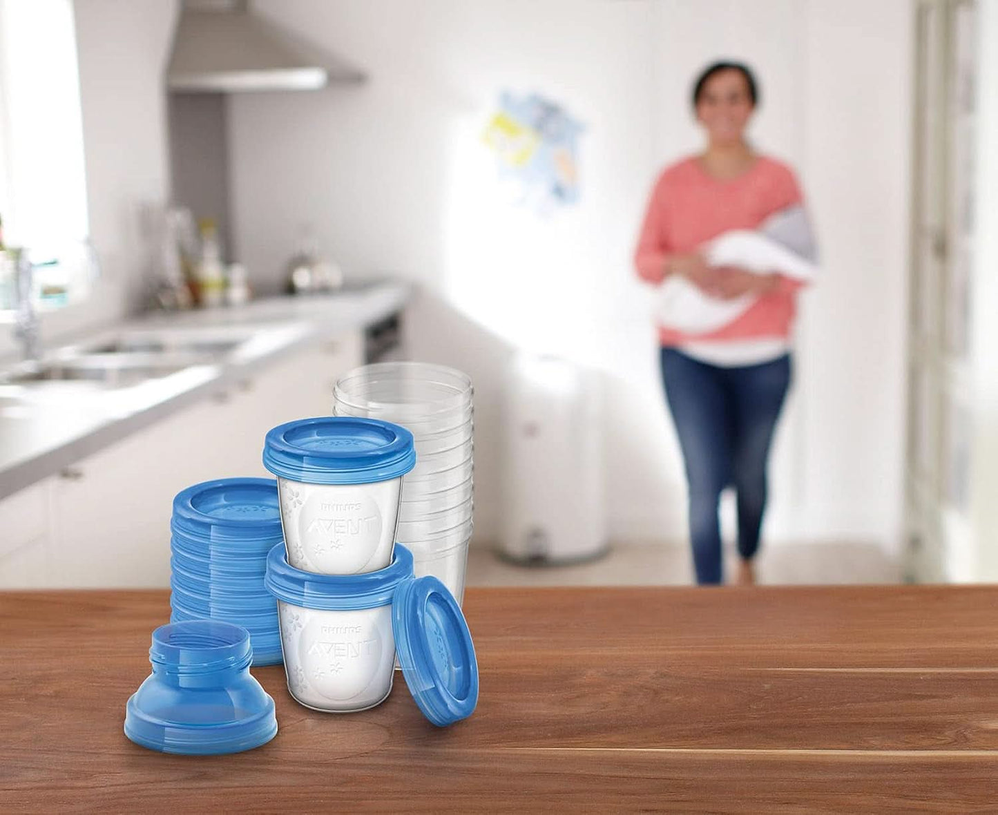Philips Avent Austellungssystem Für Muttermilch, Becher Inklusive Deckel, Adapter (Modell SCF618/10) Accessoires Voeding en borstvoeding Bebe Naty Shop