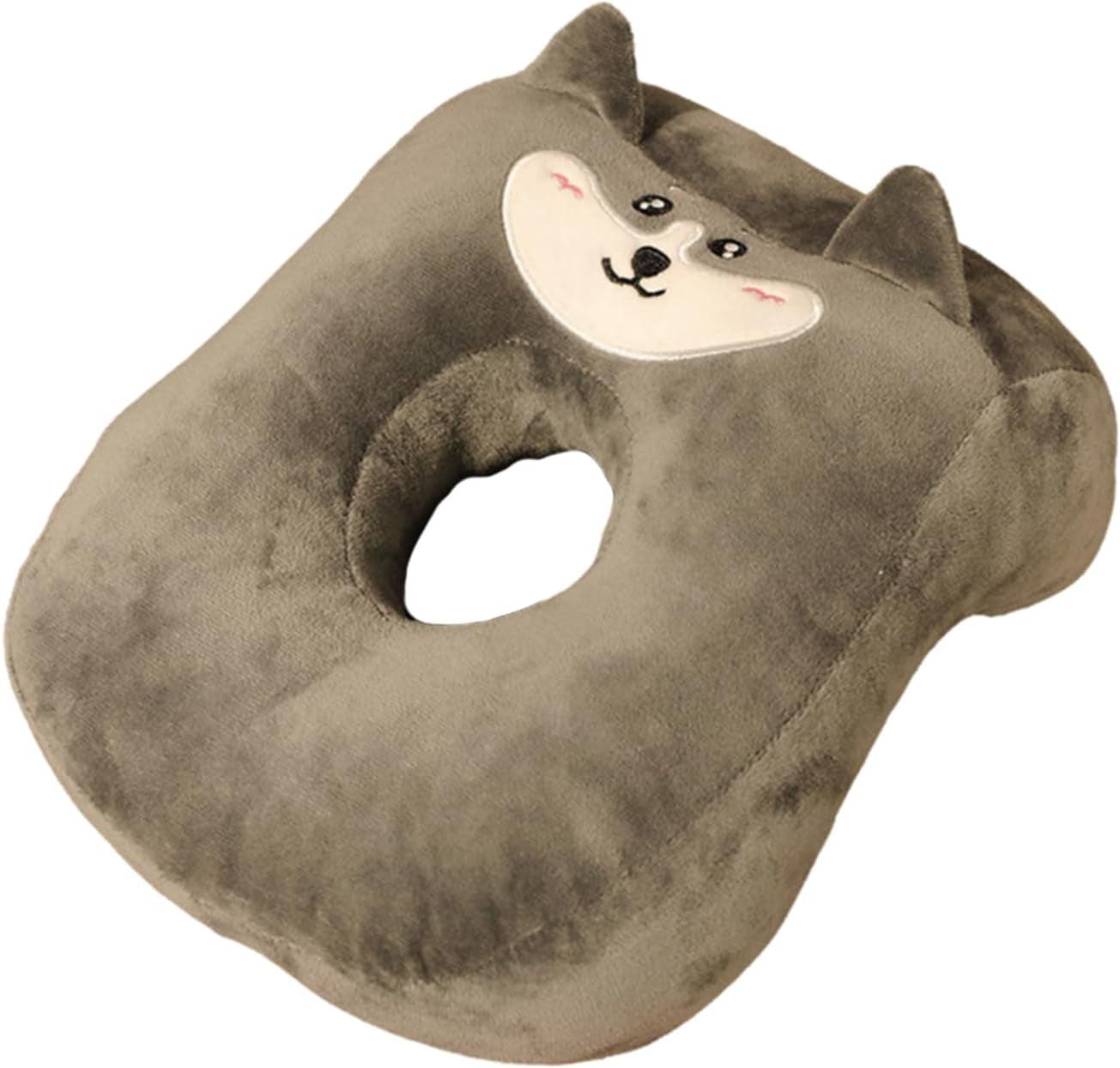 Kantoor Slaapkussen Geheugen Katoen Schattig Oorgatkussen Zacht Slaapkussen Zijslaper Oorkussen voor Dames Meisjes Kinderen (Grijze Kittens) Cervicale Orthopedische Kussens Naty Shop Puppy Grijs