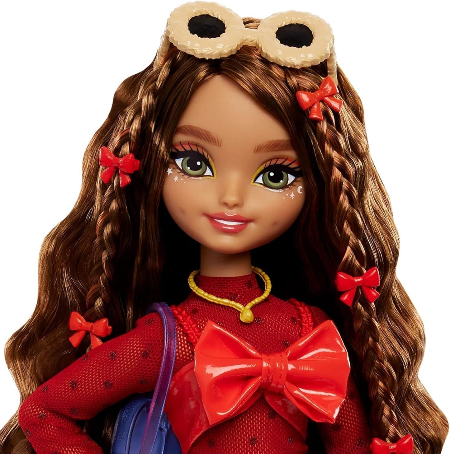 Barbie Dream Besties-pop en accessoires, beweegbare Teresa-modepop met bruin haar en haarclips, 10-delig videogamethema, HYC23 Naty Shop-poppen
