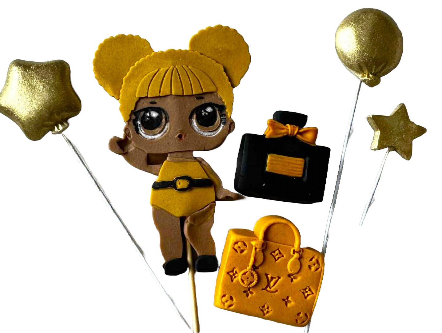 Set eetbare decoraties, LOL Doll Decorations van Sugar Paste Nati Shop