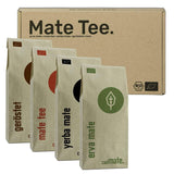 Mate thee proefset ● 4 soorten biologische Mate thee ● 100 g elk Erva Mate + Yerba Mate + Groene Mate thee + Geroosterde Mate thee