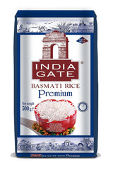 INDIA GATE Premium Basmati Rijst – Aromatische, fijne langkorrelige rijst uit India, fijne langkorrelige (1 x 500 g)