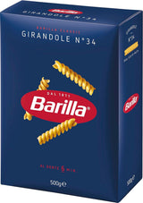 Pasta Barilla Classic Girandole nr. 34, gemaakt van hoge kwaliteit durumtarwe, altijd beetgaar (1 x 500 g)