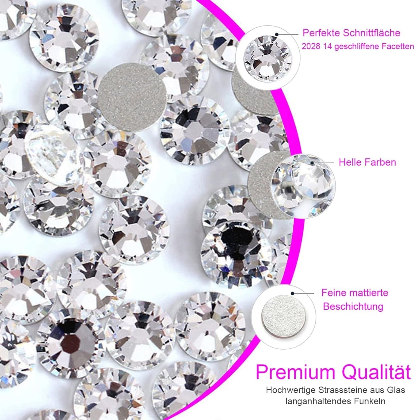 3200 nagelstenen set FITDON veelvormige glazen AB-stenen en heldere diamantglitter AB-stenen voor nagelkunstdecoratie doe-het-zelf-sets sieraden sleutelhangers nagelaccessoires
