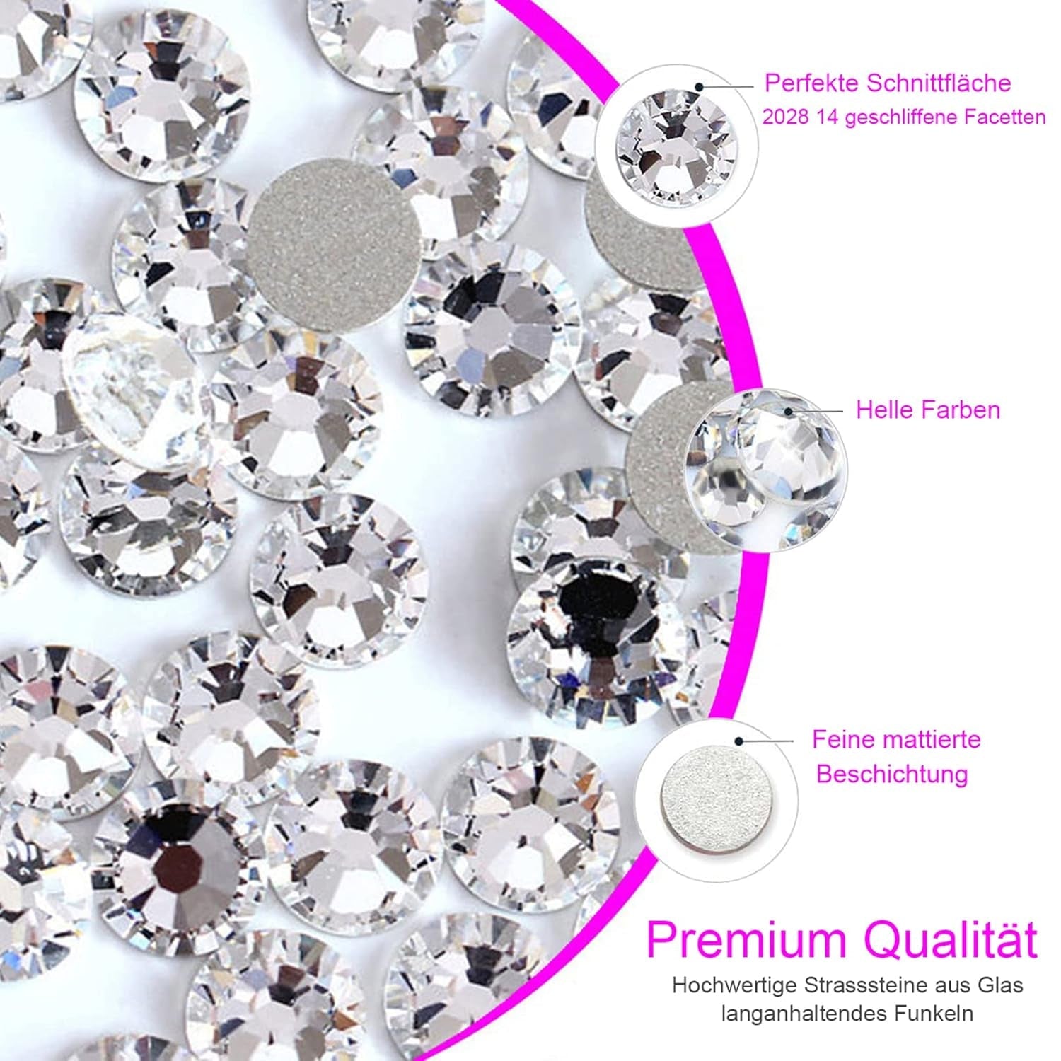 3200 nagelstenen set FITDON veelvormige glazen AB-stenen en heldere diamantglitter AB-stenen voor nagelkunstdecoratie doe-het-zelf-sets sieraden sleutelhangers nagelaccessoires