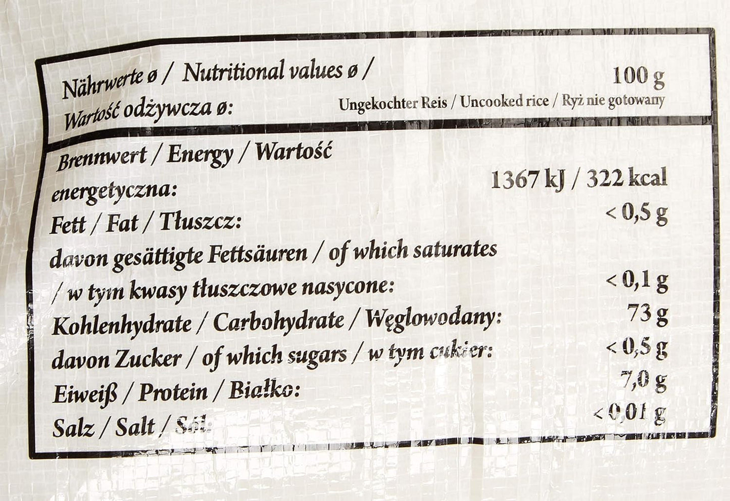 Geurrijst/jasmijnrijst, langkorrelig, AAA-kwaliteit, 1 verpakking (1 x 18 kg)