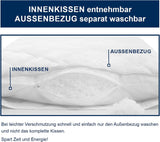 Irisette Noblesse kussen - Made in Germany - Kussen met afneembare hoes van puur katoen, 80 X 80 cm, Oeko-Tex gecertificeerd Naty Shop standaard kussens