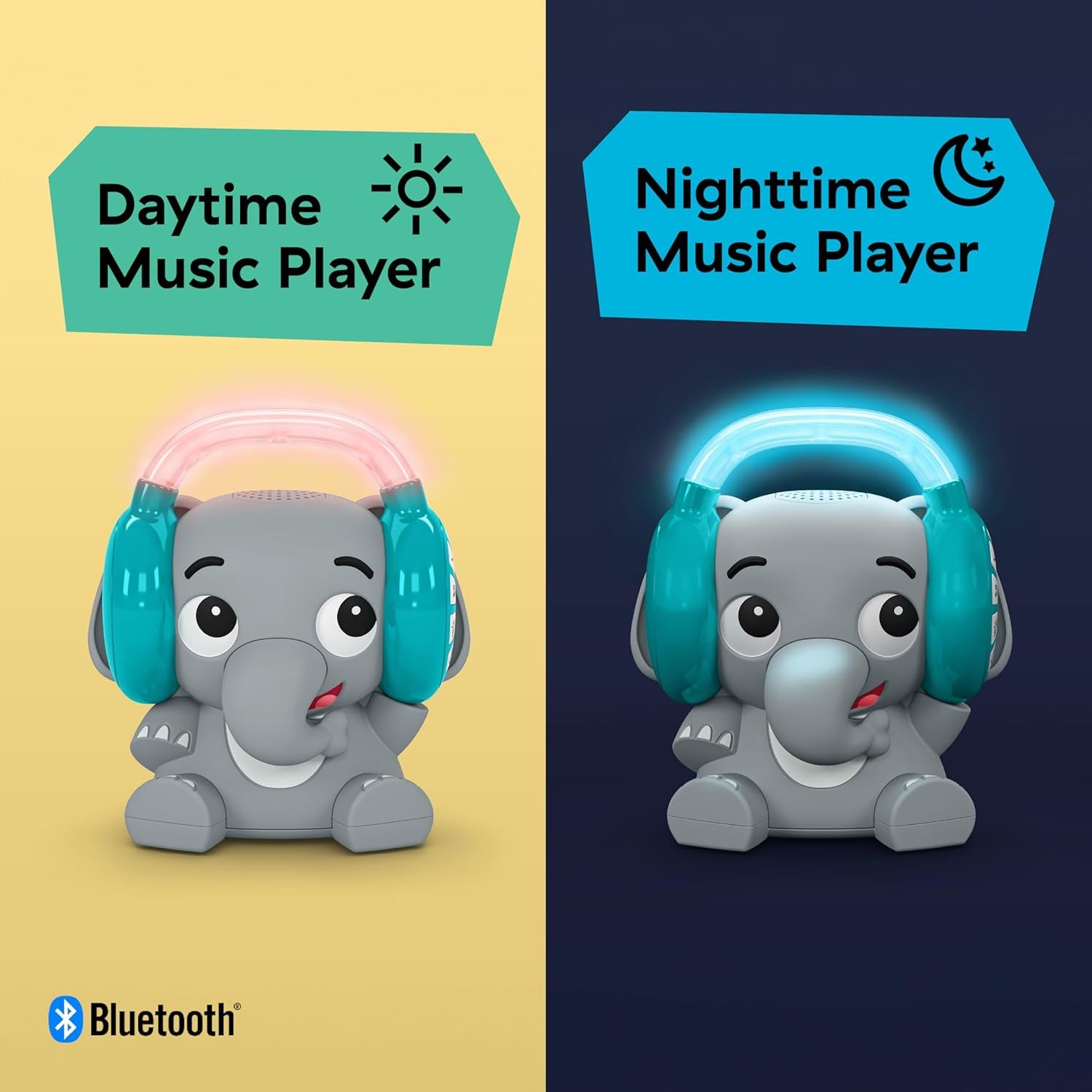 Baby Einstein Earl the Elephant Bluetooth-geluidsmachine, muzieksysteem + nachtlampje, baby- tot peuterspeelgoed Bebe Naty Shop