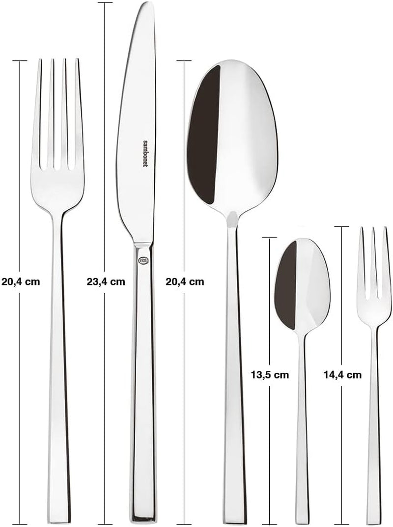 Sambonet 52562-N2 Rock roestvrij staal - Monoblock bestekset in roestvrij staal 18/10 Keuken Naty Shop