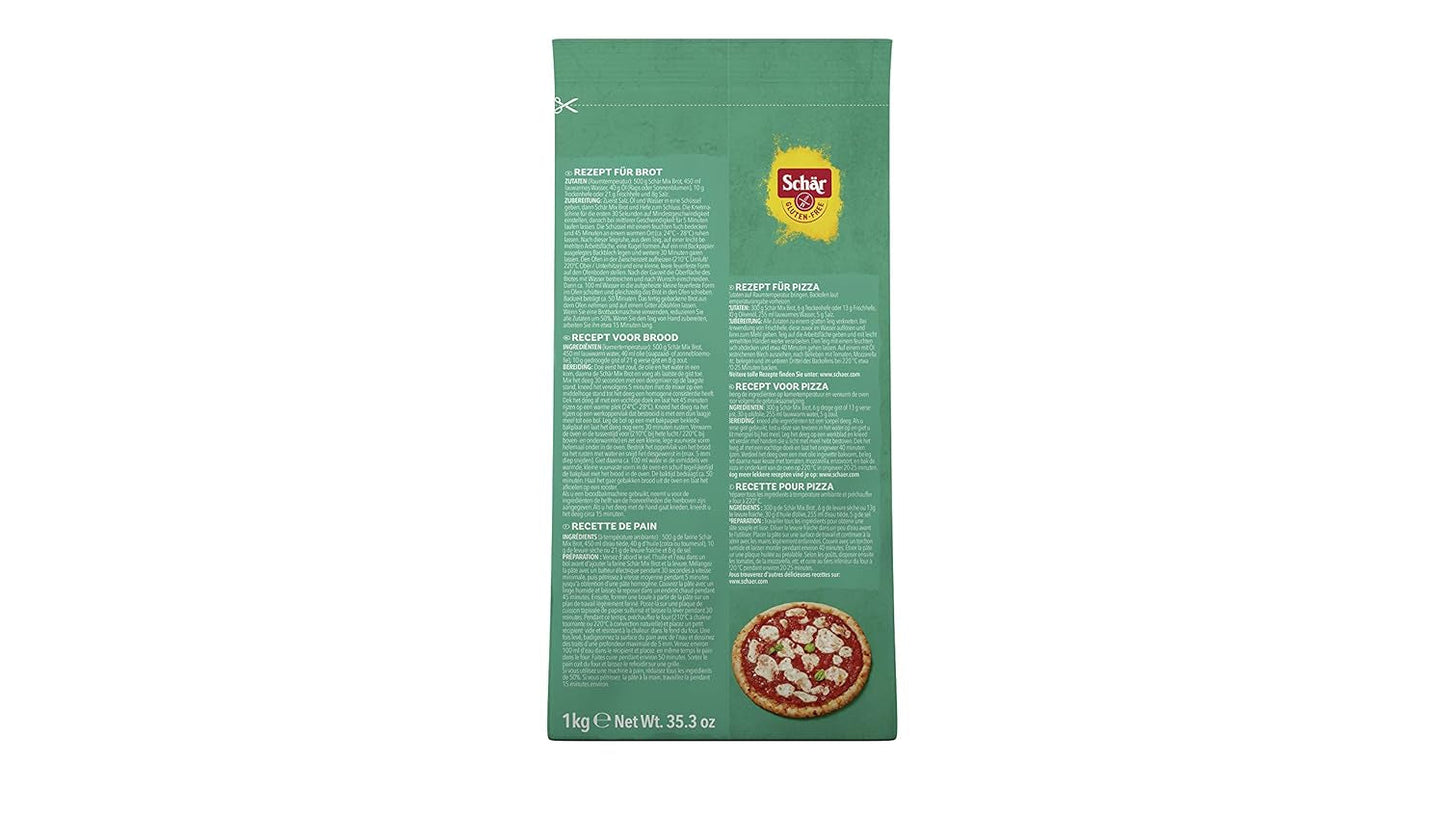 Mix B - Brotmix Backmischung Glutenvrij 1Kg, 10Er-pakket Naty Shop