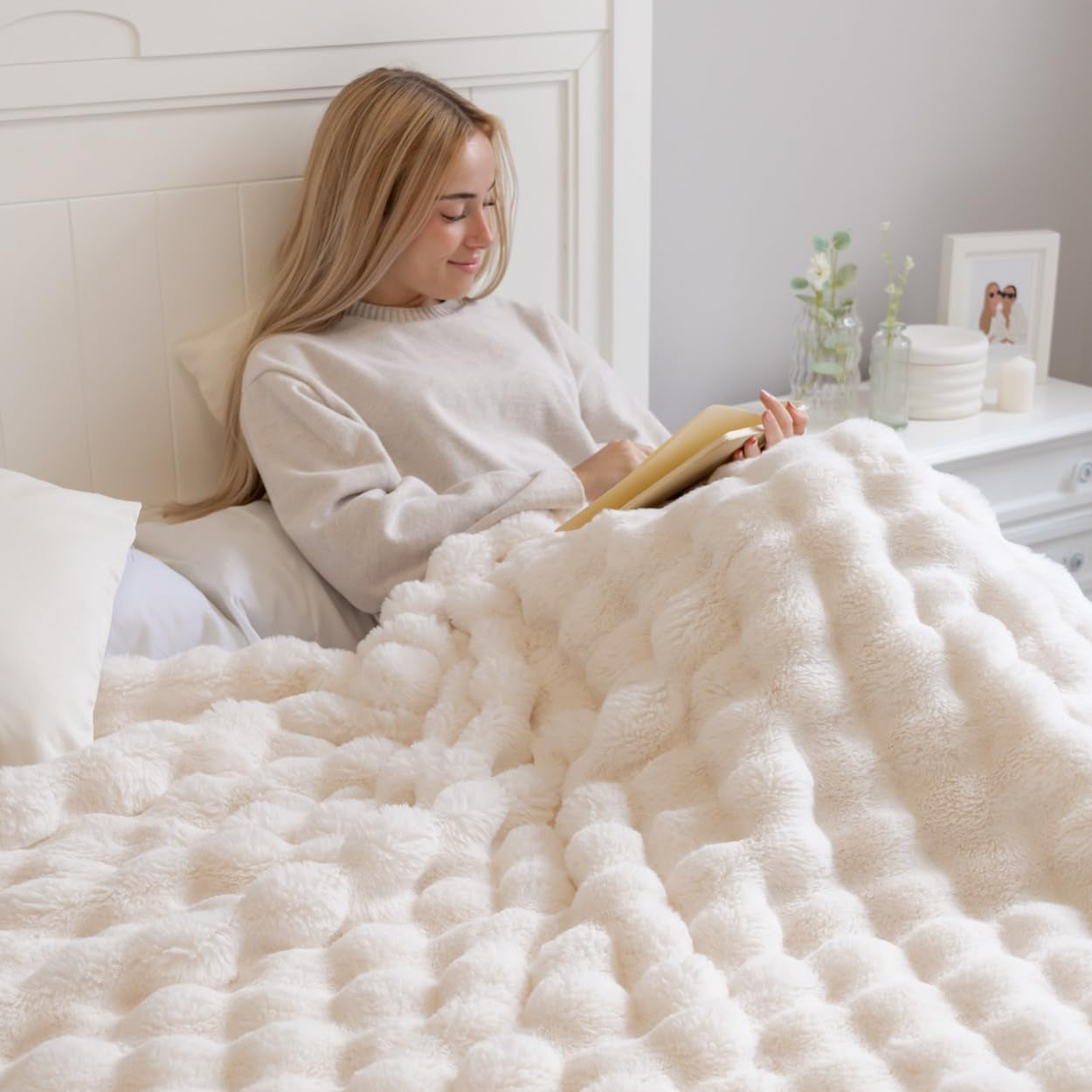 Flamingueo gezellige deken - thermische deken, verzwaarde deken, polyester, bankdeken, kamerdecoratie, fleecedeken, warmte, bedden, deken, winterdeken Bedden en dekens Besuche den Flamingueo-Store