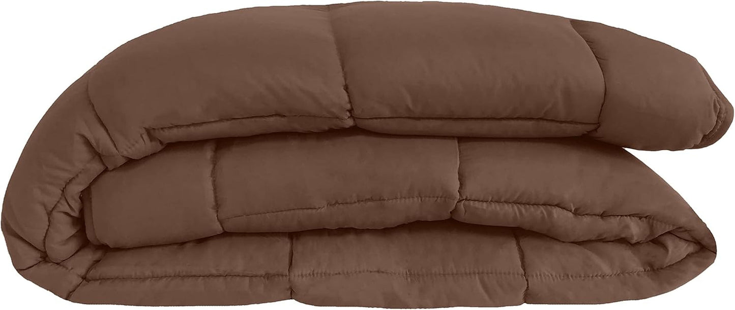 Calgary Dekbedovertrek Polyester Chocolade/Mocca, Polyester, Chocolade/Mokka, 240X220X1 Cm Dekbedden en dekbedden Naty Shop