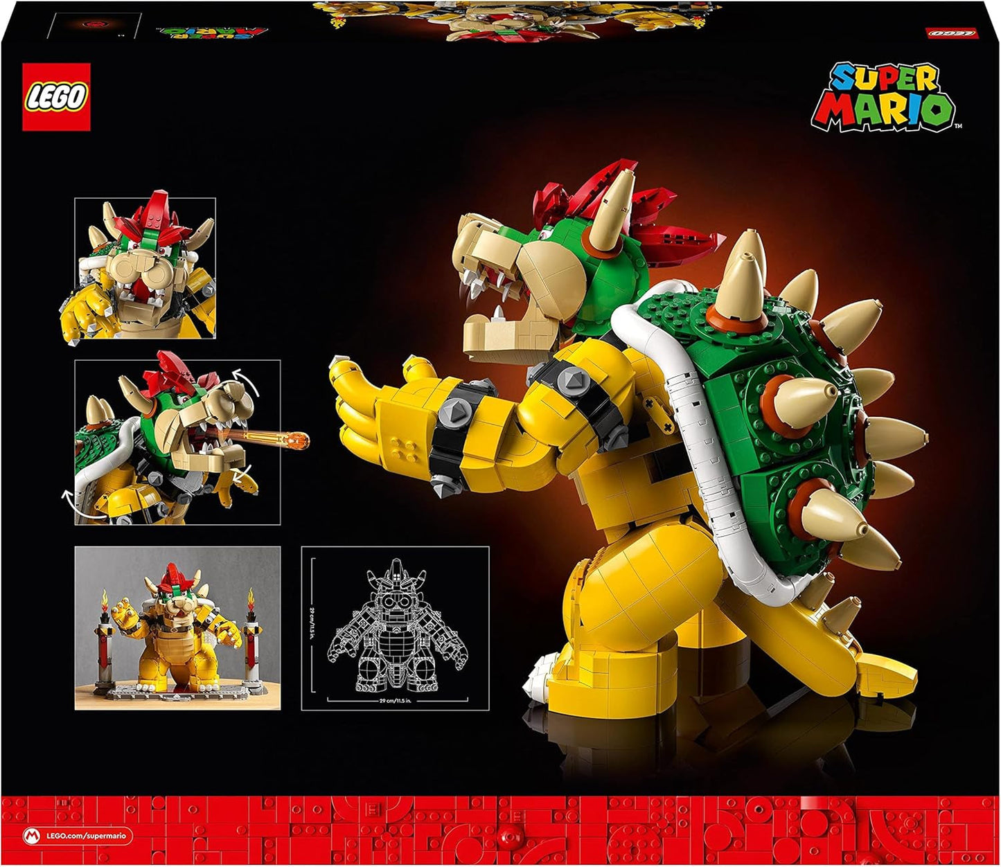 LEGO Super Mario The Mighty Bowser 3D-modelset Grote actiefigurenset om te verzamelen, inclusief duelplatform Cadeau-idee voor fans om neer te zetten als kamerdecoratie 71411 Bouwsets Bestel in LEGO-Store