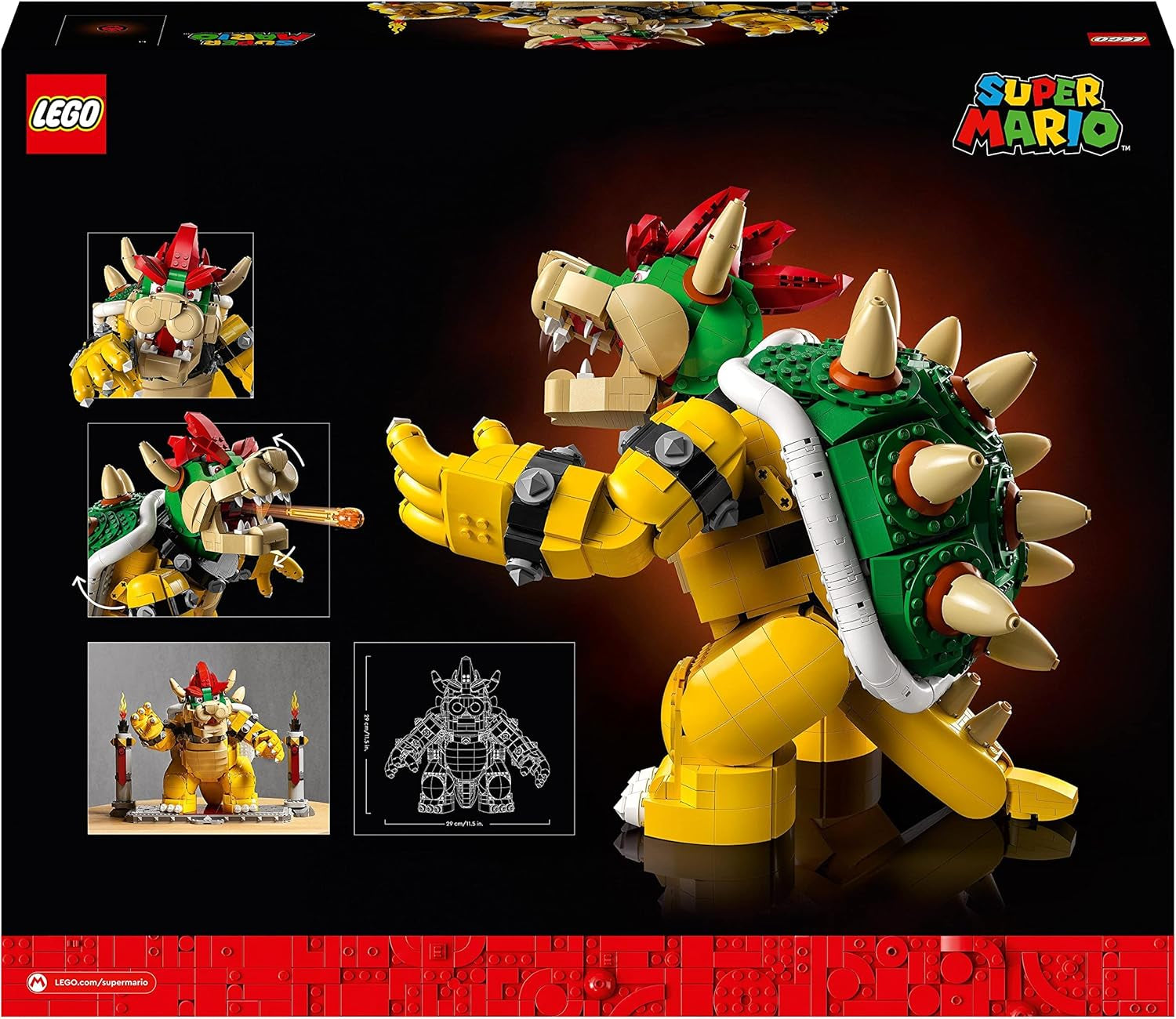 LEGO Super Mario The Mighty Bowser 3D-modelset Grote actiefigurenset om te verzamelen, inclusief duelplatform Cadeau-idee voor fans om neer te zetten als kamerdecoratie 71411 Bouwsets Bestel in LEGO-Store